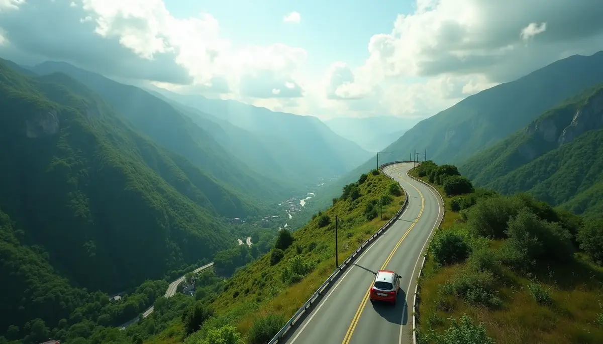 Yayla rota arac kiralama Yayla yollarinda kiralik arac, dag gecidi manzarasi