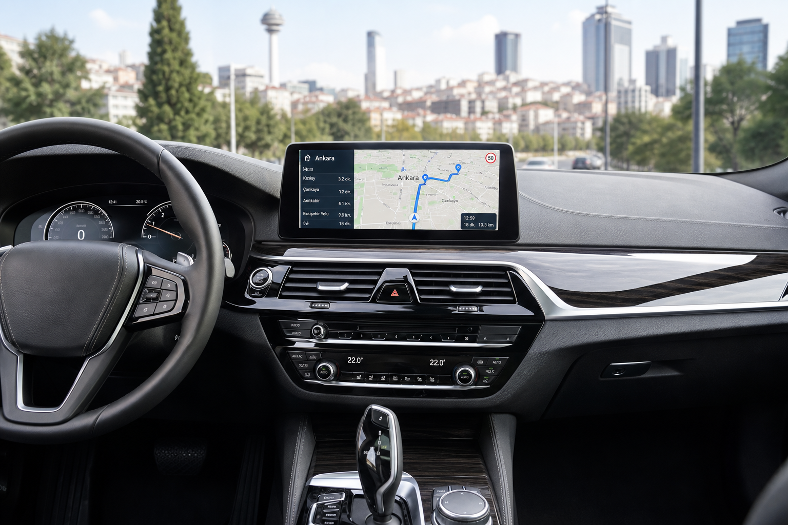 İş sedan navigasyon ile Ankara rotası