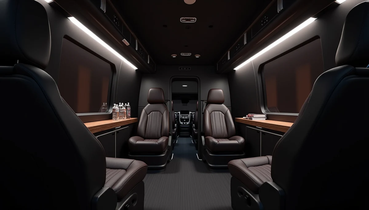 VIP Mercedes Vito Luks Kabin VIP Mercedes Vito lüks kabin içi - deri koltuklar ve profesyonel donanım ile grup transfer konforu