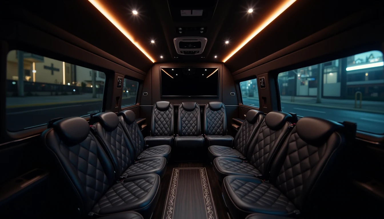 VIP transfer aracı deri koltuklu iç tasarım